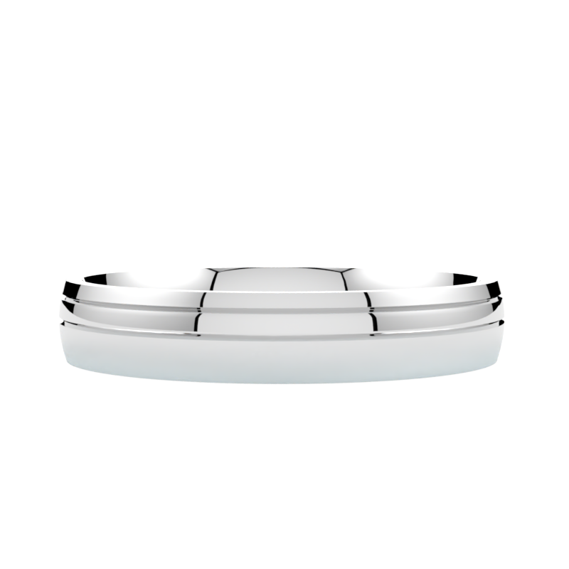 obrączki ślubne złoto białe 585 półokrągłe